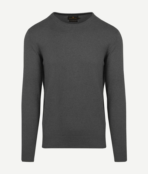 Steppin' Out trui cotton cashmere antraciet | Regular-fit