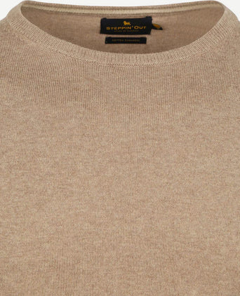 Steppin' Out trui cotton cashmere camel | Regular-fit