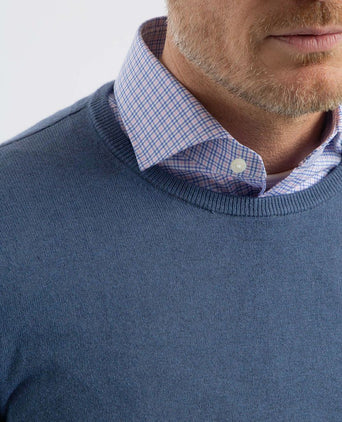 Steppin' Out trui cotton cashmere indigo blauw | Regular-fit