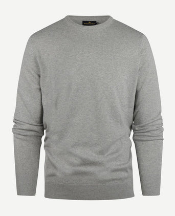 Steppin' Out trui cotton cashmere melange grijs | Regular-fit