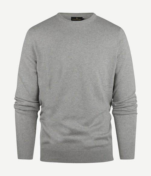 Steppin' Out trui cotton cashmere melange grijs | Regular-fit