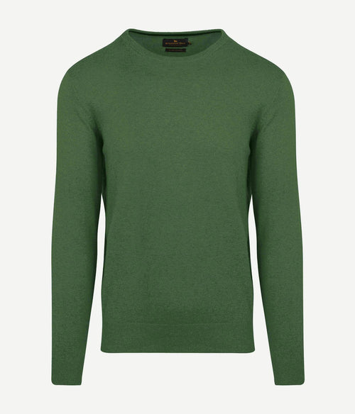 Steppin' Out trui cotton cashmere mid groen | Regular-fit