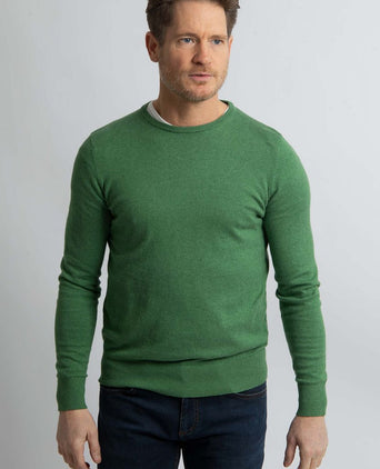 Steppin' Out trui cotton cashmere mid groen | Regular-fit