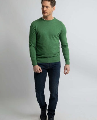 Steppin' Out trui cotton cashmere mid groen | Regular-fit