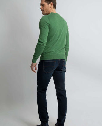 Steppin' Out trui cotton cashmere mid groen | Regular-fit