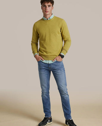 Steppin' Out trui cotton cashmere mosgroen | Regular-fit