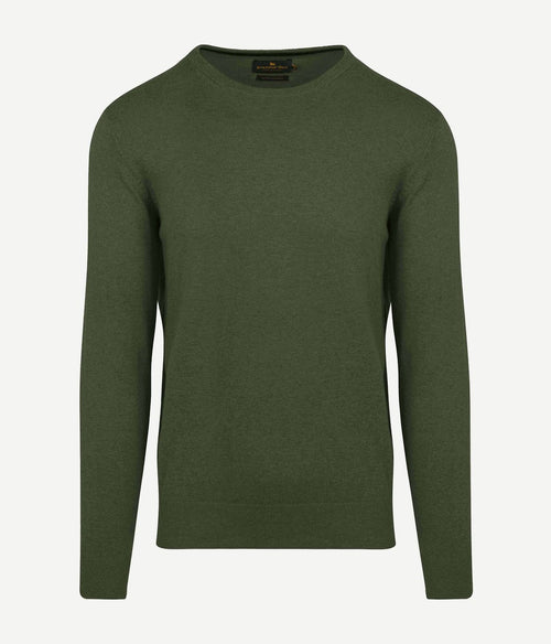 Steppin' Out trui cotton cashmere olijfgroen | Regular-fit