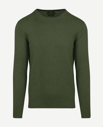 Trui cotton cashmere olijfgroen