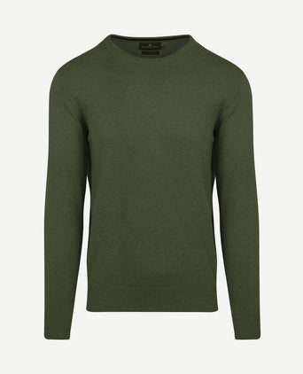 Trui cotton cashmere olijfgroen