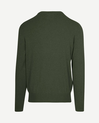 Trui cotton cashmere olijfgroen