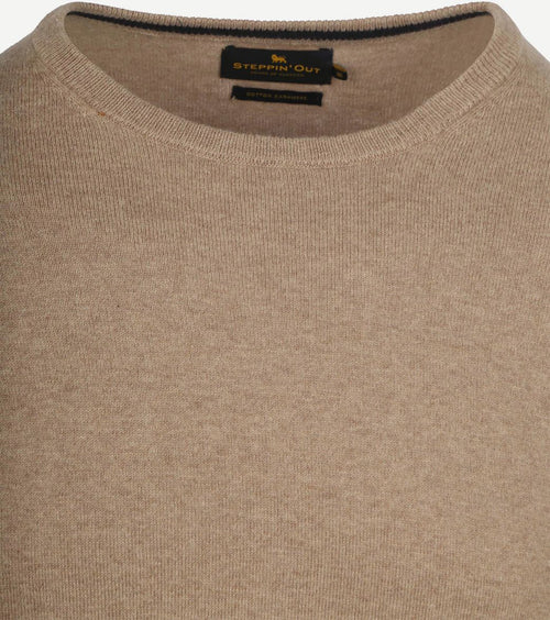 Steppin' Out trui cotton cashmere sand | Regular-fit