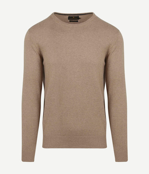 Steppin' Out trui cotton cashmere sand | Regular-fit