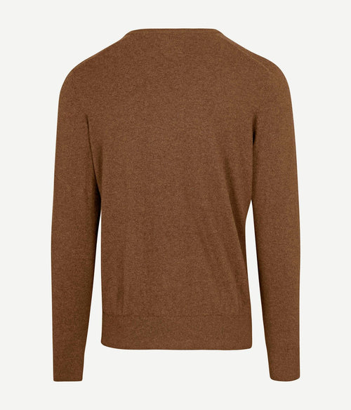 Steppin' Out trui cotton cashmere v-hals camel | Regular-fit