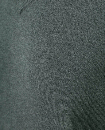 Steppin' Out trui cotton cashmere v-hals donkergroen | Regular-fit
