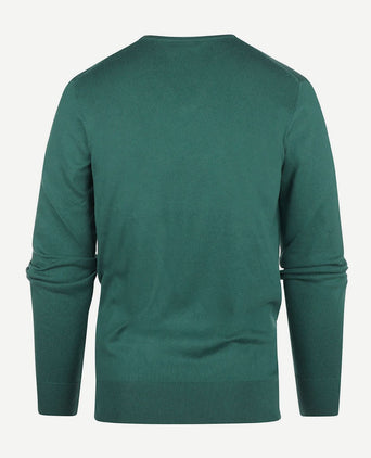 Steppin' Out trui cotton cashmere v-hals medium groen | Regular-fit