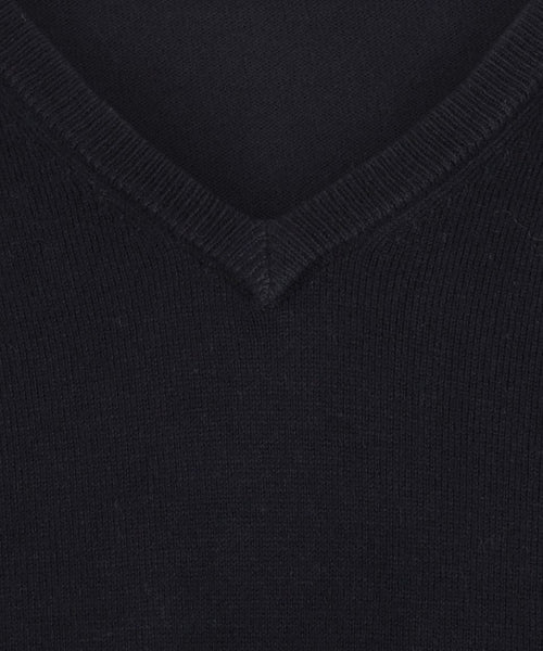 Steppin' Out trui cotton cashmere v-hals donkerblauw | Regular-fit