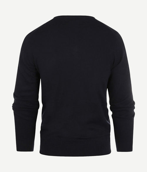 Steppin' Out trui cotton cashmere v-hals donkerblauw | Regular-fit