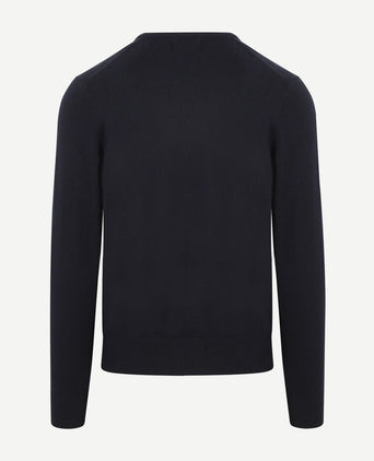 Trui cotton cashmere v-hals donkerblauw