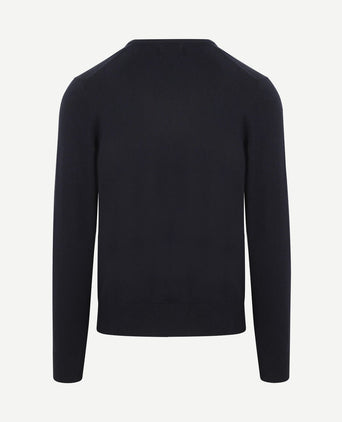 Trui cotton cashmere v-hals donkerblauw