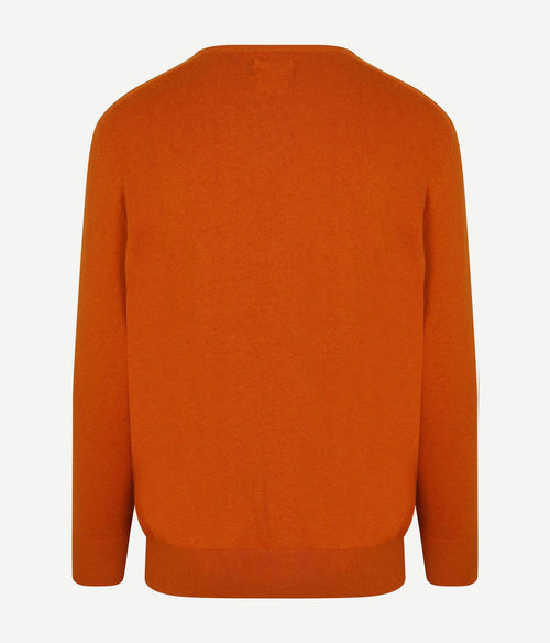 Steppin' Out trui cotton cashmere v-hals oranje | Regular-fit