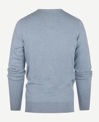 Steppin' Out trui cotton cashmere v-hals sky blue | Regular-fit