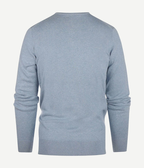 Steppin' Out trui cotton cashmere v-hals sky blue | Regular-fit