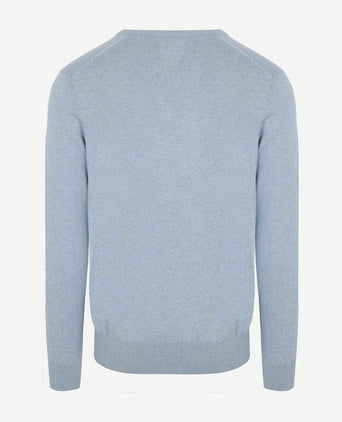 Steppin' Out trui cotton cashmere v-hals sky blue | Regular-fit