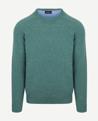 Steppin' Out trui lamswol aqua groen | Regular-fit