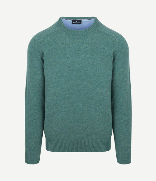 Trui lamswol aqua groen