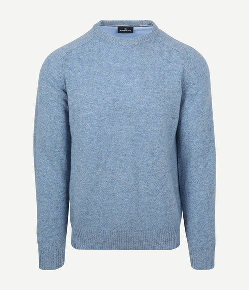Trui lamswol blauw