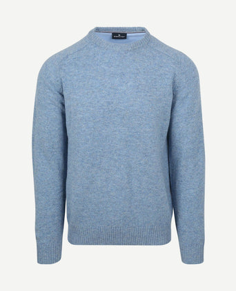 Trui lamswol blauw