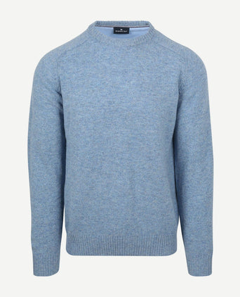 Trui lamswol blauw