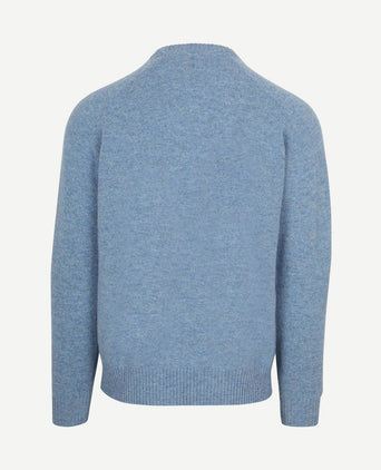 Trui lamswol blauw