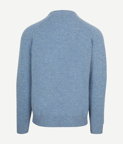 Trui lamswol blauw