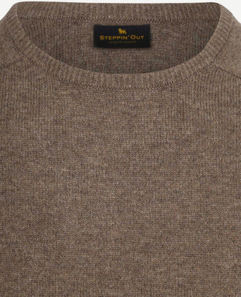 Steppin' Out trui lamswol bruin | Regular-fit