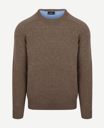 Steppin' Out trui lamswol bruin | Regular-fit
