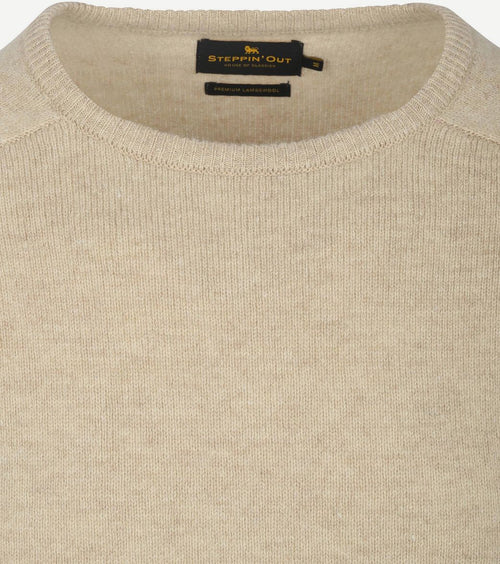 Steppin' Out trui lamswol greige | Regular-fit
