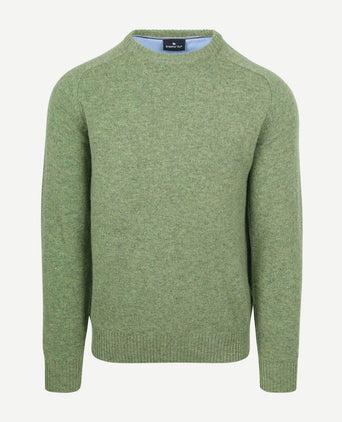 Steppin' Out trui lamswol groen | Regular-fit