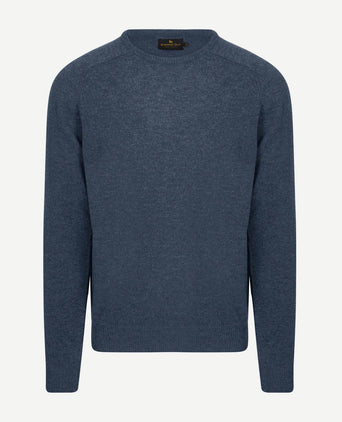 Trui lamswol mid blauw