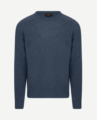 Trui lamswol mid blauw