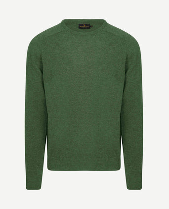 Trui lamswol mid groen