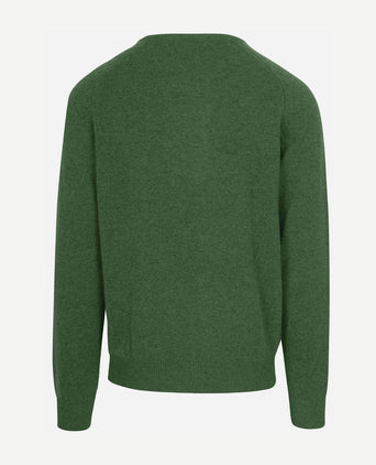 Steppin' Out trui lamswol mid groen | Regular-fit