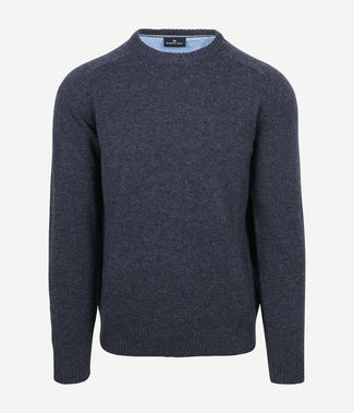 Trui lamswol donkerblauw Trui lamswol donkerblauw