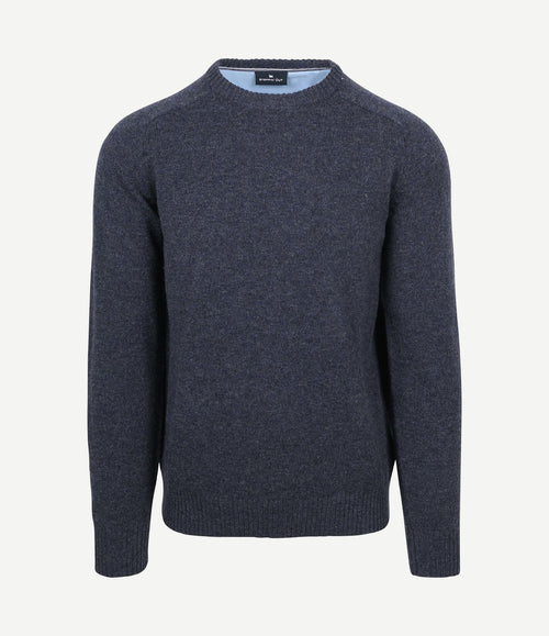 Trui lamswol donkerblauw