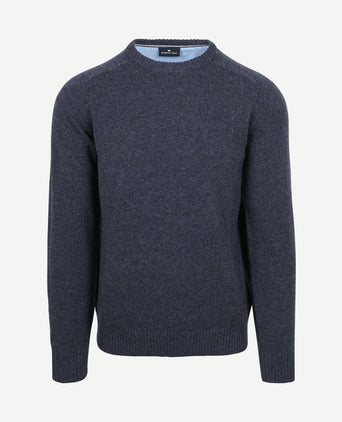 Trui lamswol donkerblauw