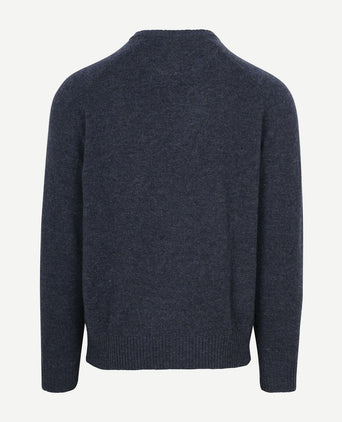 Trui lamswol donkerblauw