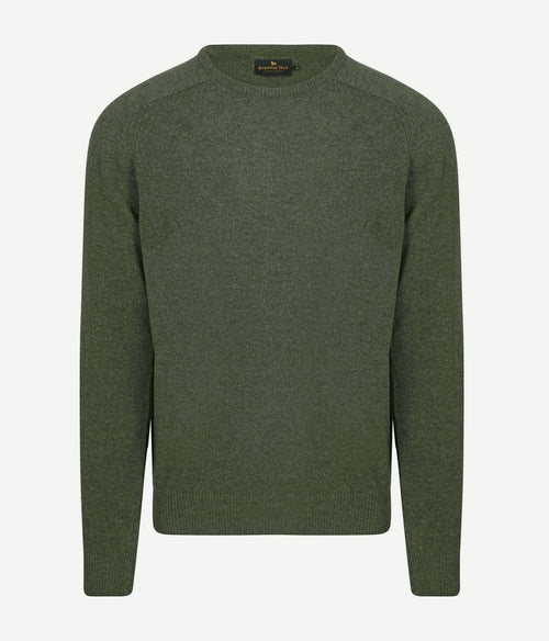 Steppin' Out trui lamswol olijfgroen | Regular-fit