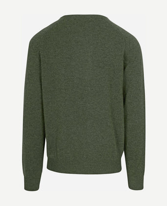 Steppin' Out trui lamswol olijfgroen | Regular-fit