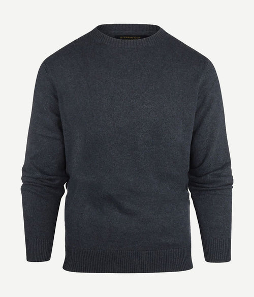 Steppin' Out trui melange donkerblauw | Regular-fit
