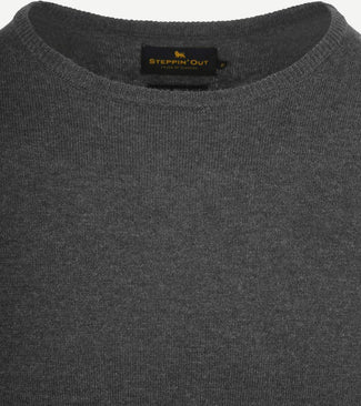 Steppin' Out trui merinowol antraciet | Regular-fit Steppin' Out trui merinowol antraciet | Regular-fit
